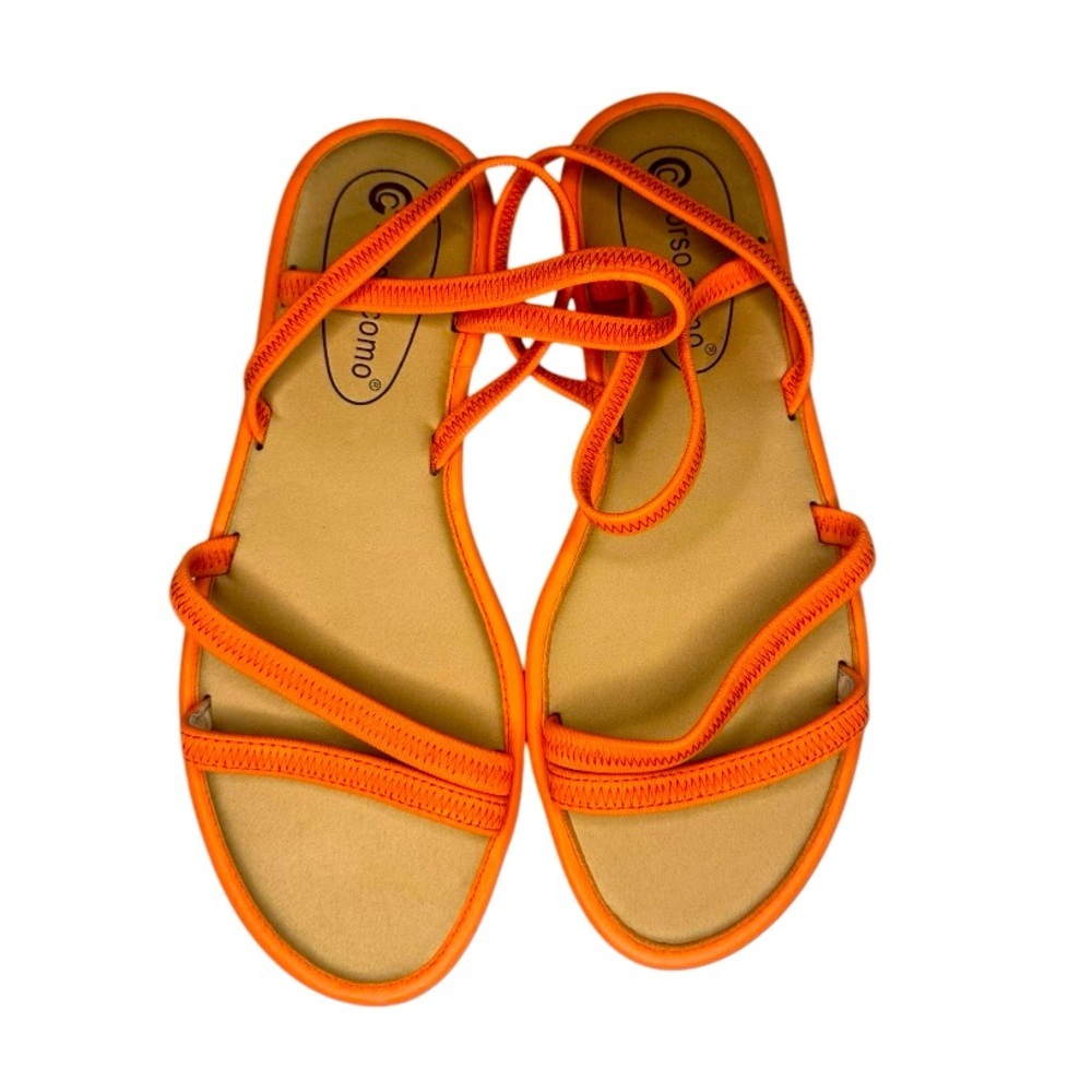 Corso Como Womens Bakima OrangeOpen Toe Strappy Sandals